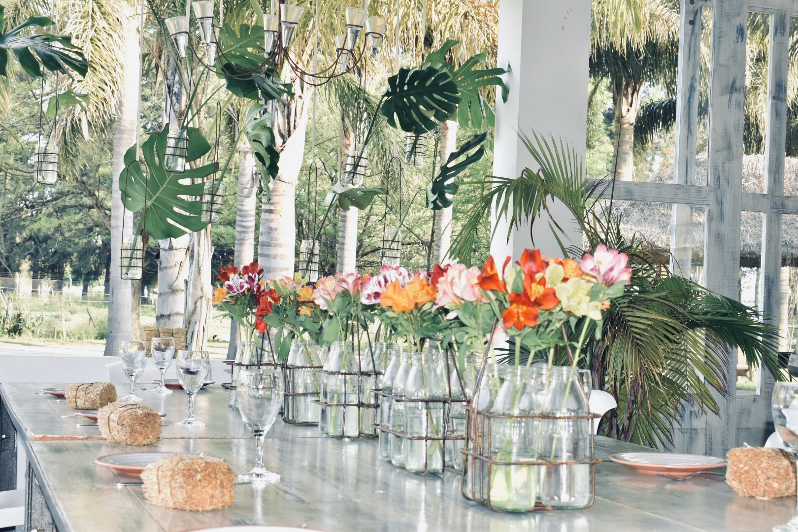 Decoración floral salón