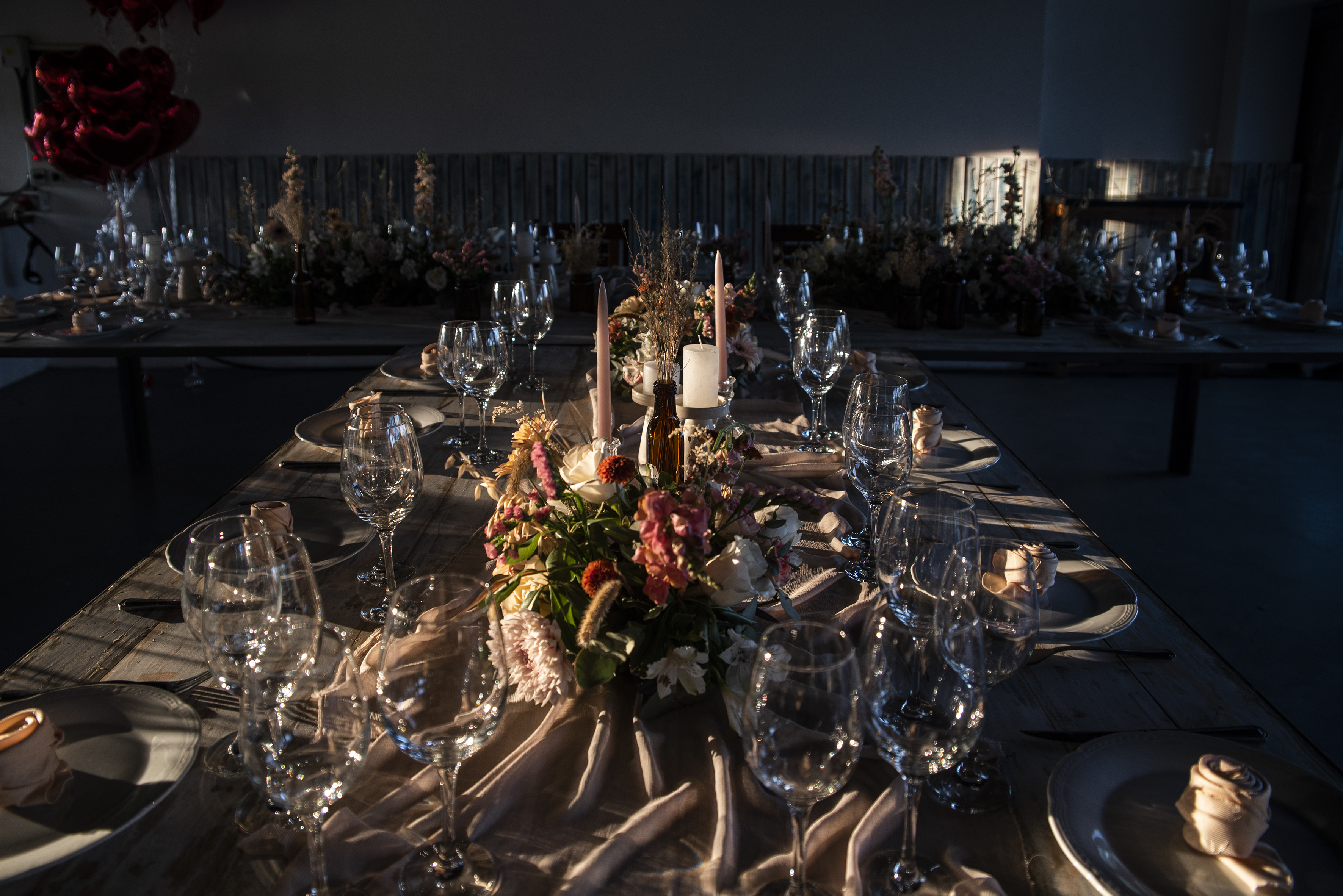 Mesa decorada para boda en Haras 202